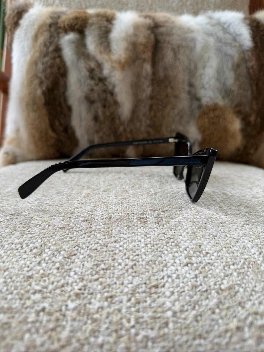 Saint Laurent Black Cat-Eye Sunglasses
